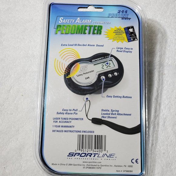 NWT: Sportline Pedometer With Safety Alarm - Picture 2 of 2